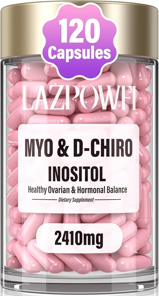 Inositol Supplement - Myo-Inositol og D-Chiro Inositol Plus Folat og vitamin D - Sunn Hormone Balance & sunn ovarian støtte for kvinner ideell 40:1 Ratio-009