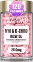 Inositol Supplement - Myo-Inositol og D-Chiro Inositol Plus Folat og vitamin D - Sunn Hormone Balance & sunn ovarian støtte for kvinner ideell 40:1 Ratio-009