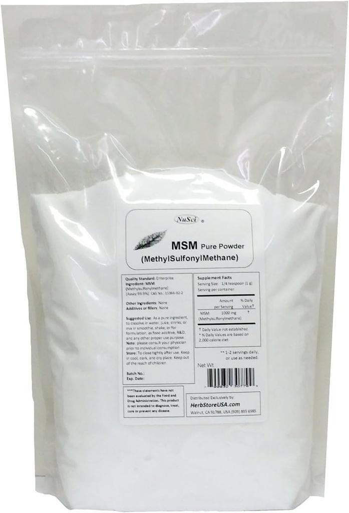 MSM (Metylsulfonylmetan) Rent pulver (4000 gram (8,8 lb)