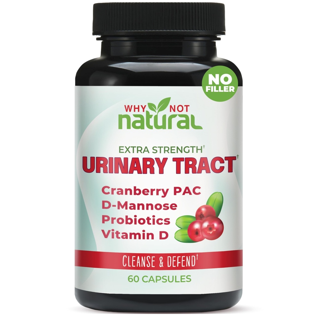 Hvorfor ikke naturlige 5-i-1 UTI piller med D Mannose, Cranberry PAC ekstrakt, Probiotika og vitamin D - urin helse formel for kvinner og menn