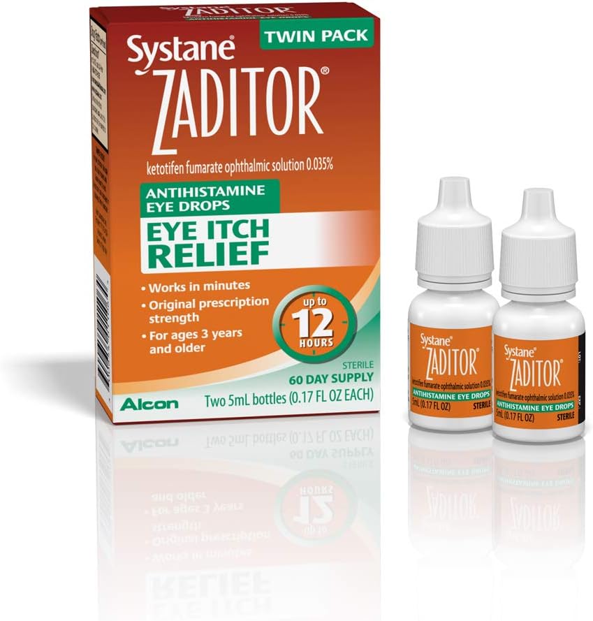 Systane Antihistamine Eye Drops, Twin Pack, 5-ml Hver, 0,17 Ounce (pakke med 2)