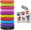 Mosquito armbånd 20 Pack med 4 plaster, Vanntett Bug Avvisende Wrist Bands, Passer for barn og voksne, naturlige ingredienser og deet-gratis, pest Control, trygt innendørs utendørs beskyttelse