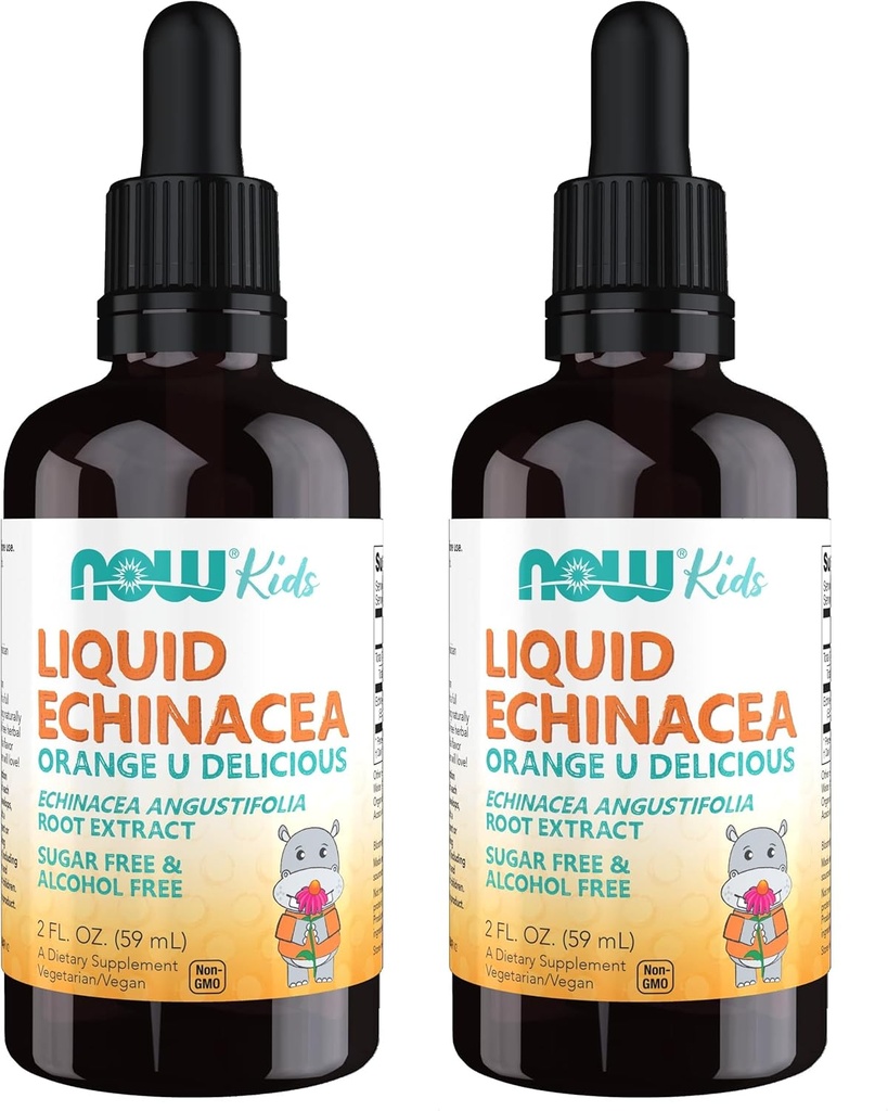 NU Supplements, Kids flytende Echinacea med dropper, immunsystemstøtte, formulert for barn, 2 Fl Ounce, emballasje May Vary (pakke med 2)