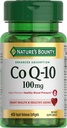 Naturens Bounty CoQ10 100mg for hjerte helse støtte, ikke-GMO Q-Sorb Coenzym Q-10 Antioksidant støtte og kardiovaskulær helse, kosttilskudd, Rapid Release Softgels, 45 ct
