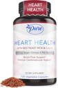 Pure By Nature Red Yeast Rice med CoQ10 Supplement for menn og kvinner, 200mg Vegan Omega 3 Per Serving, Glutenfri ikke-GMO, 120 kapsler