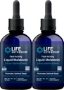 Livsforlengelse Raskpåført flytende melatonin (Citrus-Vanilla), 2 flytende ovner (pakke med 2)