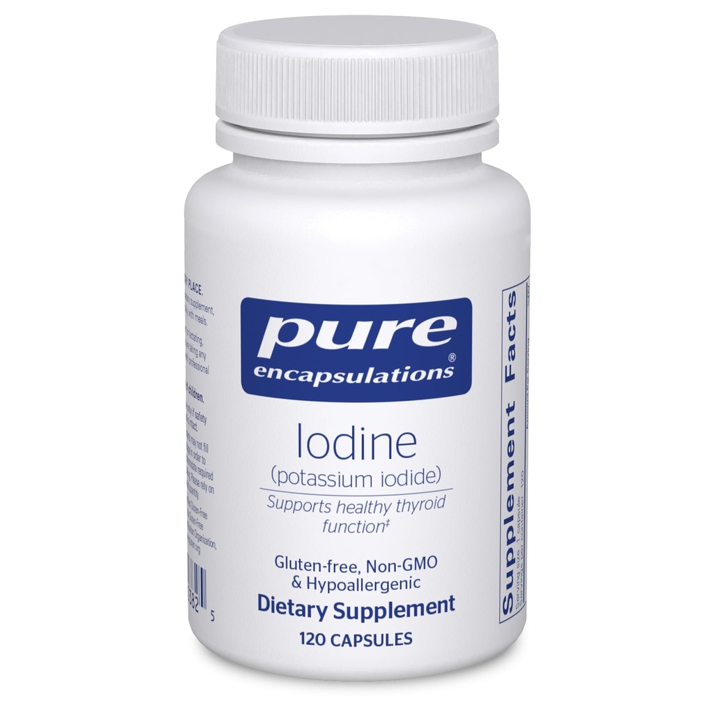 Rene innkapslinger jodin - Supplement til å støtte Thyroid og bidra til å opprettholde sunn cellulær metabolisme - med Premium Kalium jodid - 120 kapsler