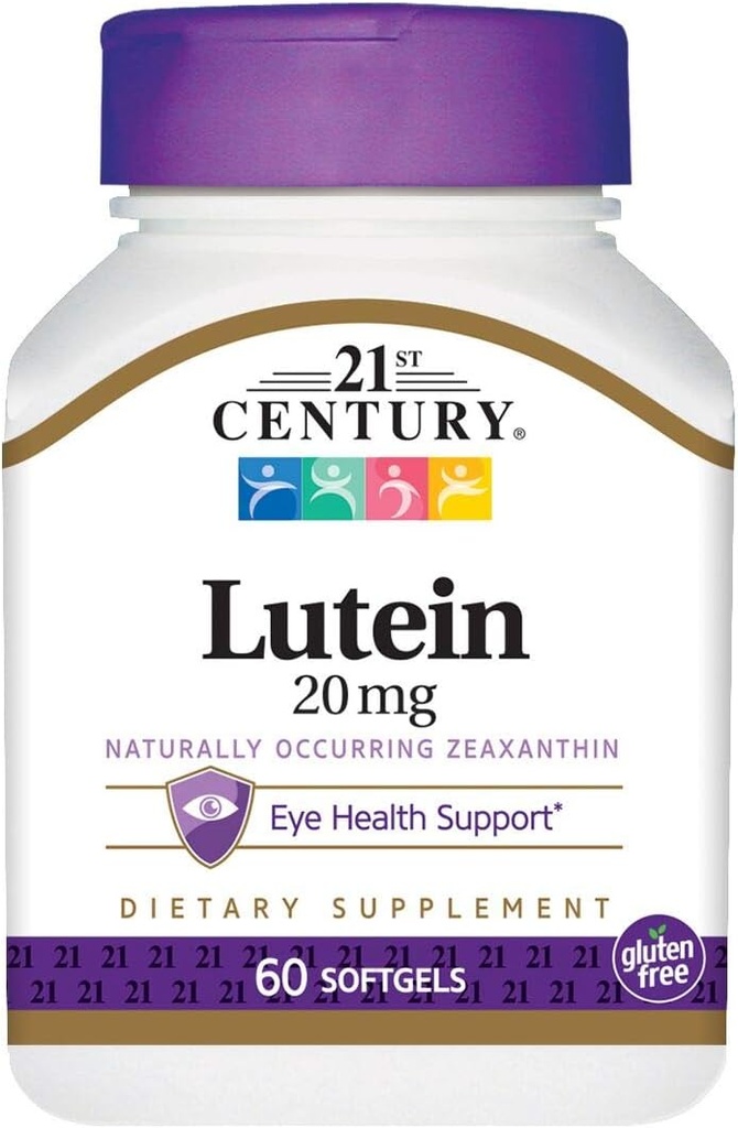 21st Century Lutein 20 mg Softgels - 60 ct, pakke med 3