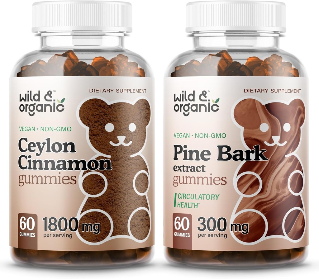 Wild & økologisk ceylon kanel gummies & Pine Bark gummies