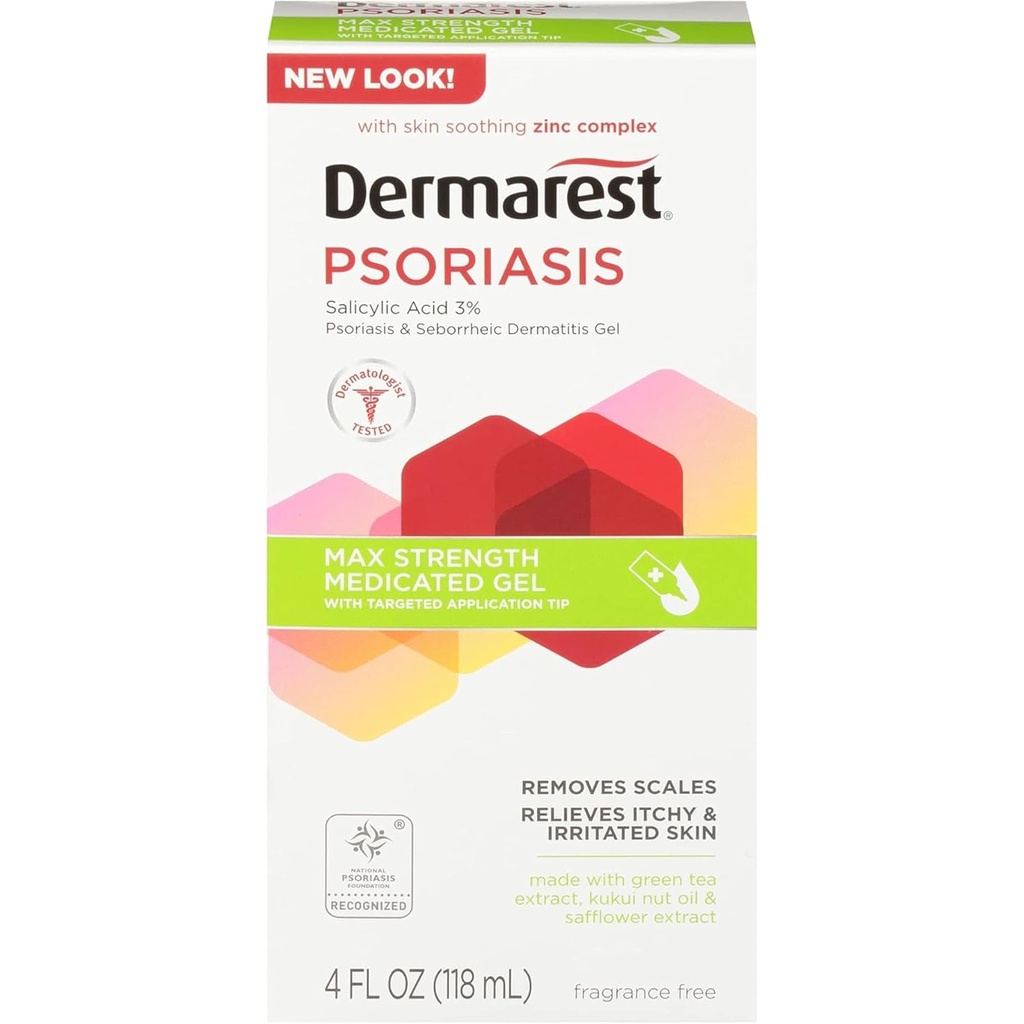 Dermarest Psoriasis Medisinert behandling Gel, 4 oz