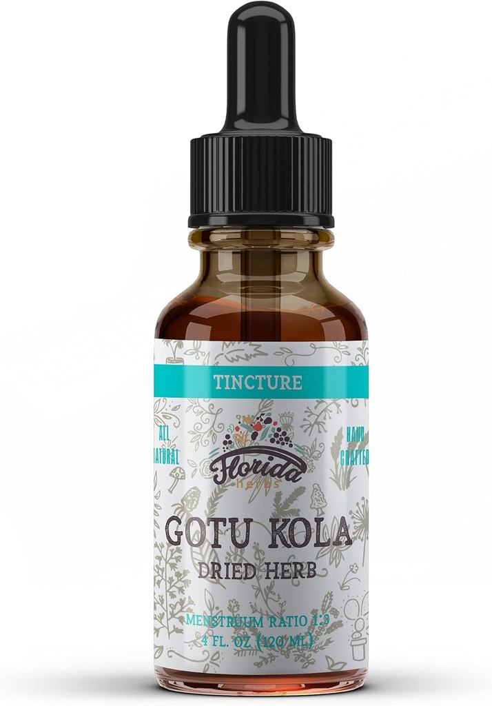 Gotu Kola Tinktur, Organic Gotu Kola Extract, Gotu Kola Drops (Centella Asiatica) Tørket urt
