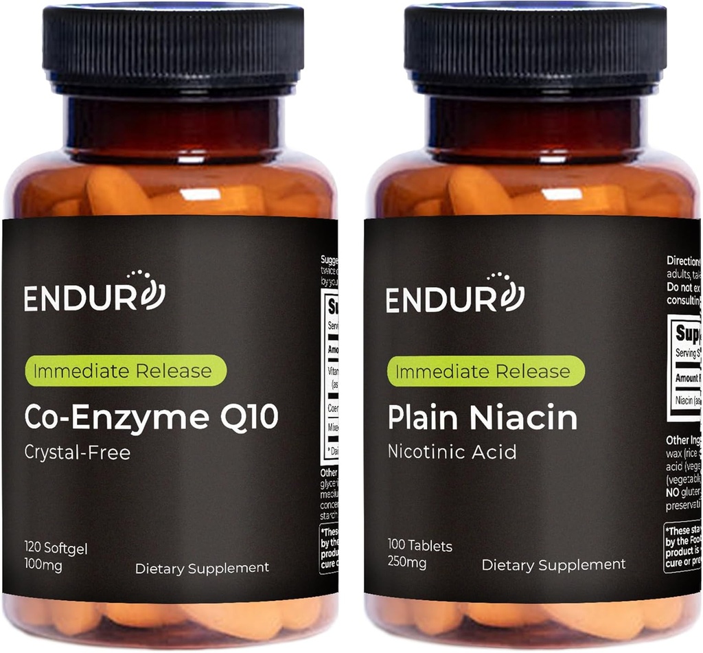 Utholdenhetsprodukter Co-enzym Q10 Crystal-Free (120 softgels) B3 Plain Niacin