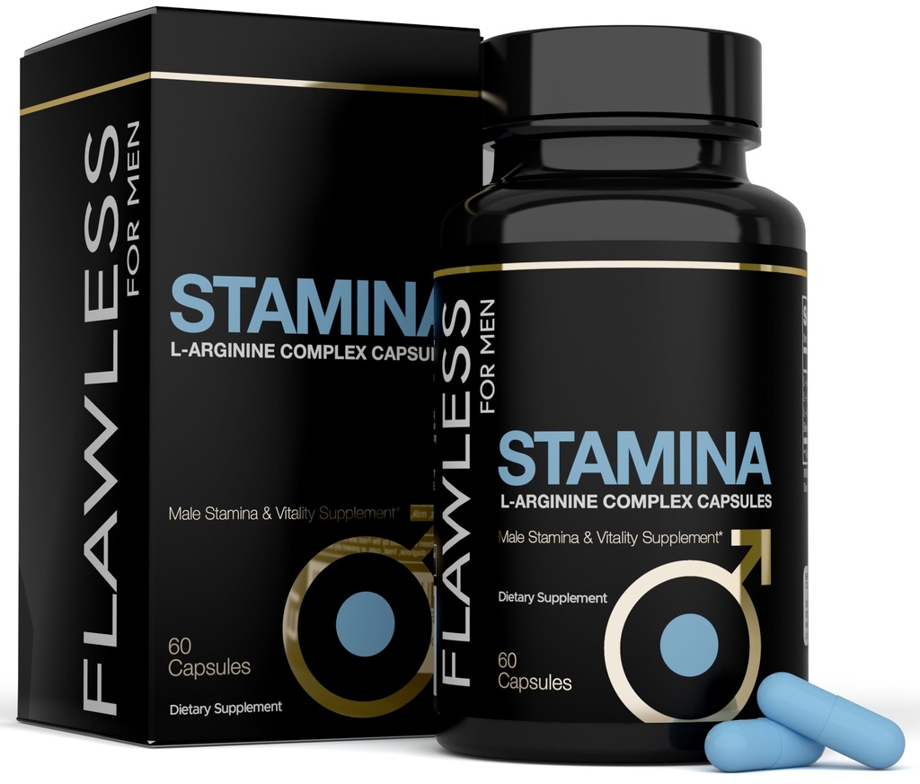 Stamina | Extra Firm Hard På Piller | Raskvirkende L-Arginin, L -Citrullin & Nitric Oxid Supplement for menn | Fremmer mannlig vitalitet, blodflyt og utholdenhet | 60 kapsler
