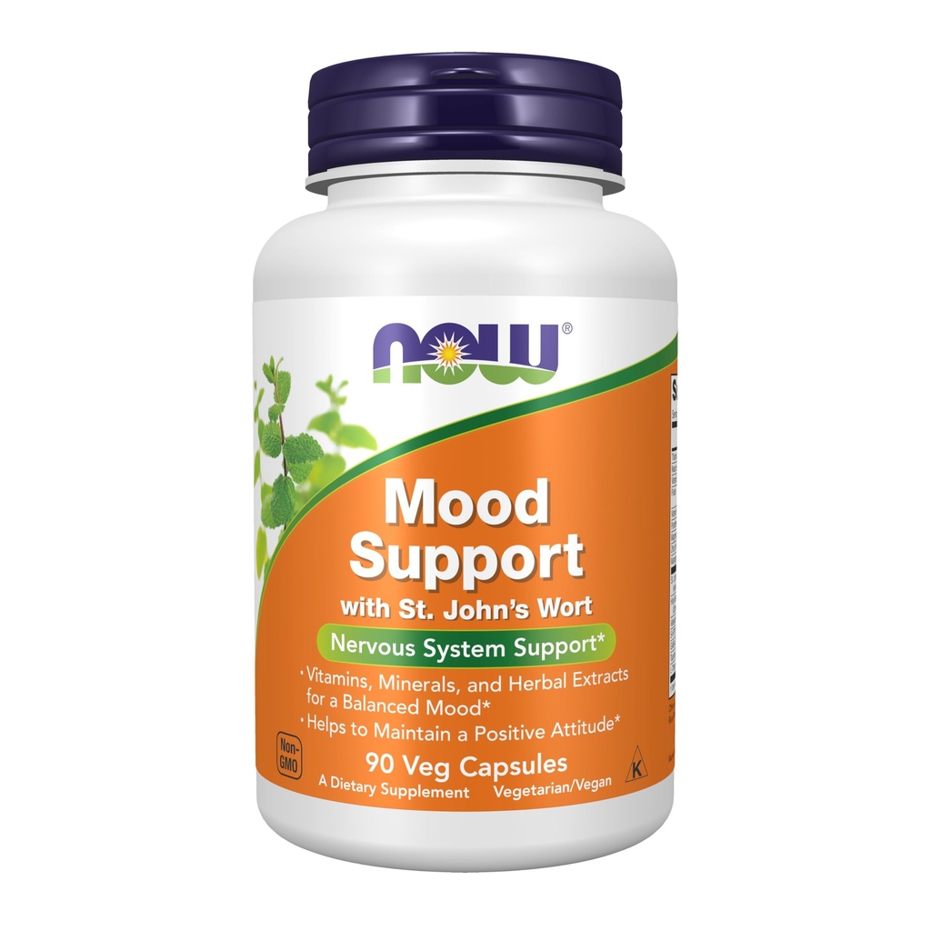 NÅ Kosttilskudd, Mood Support med St. John's Wort, Nutrient og Herbal Extracts, 90 Veg Kapsler