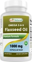 Best Naturals Flaksfrø Olje 1000 mg 240 Softgels - Omega 3-6-9 for hjerte helse