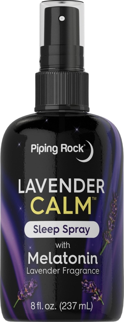 Piping Rock Melatonin Sleep Spray for voksne | 8 fl oz | med Melatonin & Lavender for Pillow, Rom og kropp | Natttid Rolig Mist