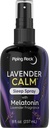 Piping Rock Melatonin Sleep Spray for voksne | 8 fl oz | med Melatonin & Lavender for Pillow, Rom og kropp | Natttid Rolig Mist