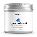 Ultra høy renhet Hyaluronsyrekapsler 500 mg - 95% natriumhyaluronat - høy rengjort og biotilgjengelig - lav molekylvekt - ikke-GMO Fermentert - 60 kapsler