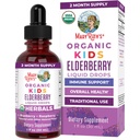 MaryRuth Organics USDA Organic Elderberry flytende dråper for barn | Vegan Elderberry ekstrakt Organic Glycerin | Immune Support Supplement | Overordnet Helse | Formulert for aldre 4-13 | 1oz
