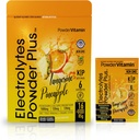 PowderVitamin Electrolytes Powder Plus, Keto, Tangerine Pineapple, Sukkerfri, Pink Himalaya Salt, 1000 mg Kalium, 120 mg kalsium, 120 mg magnesium, ikke-GMO, null kalorier, (16 Hydration Packets)