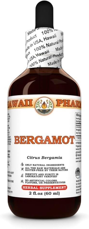 Bergamot ekstrakt, Tinktur for Lipid Balance, støtter kognitiv klarhet, Eases Joint Discomfort, naturlig velvære - 2 floz