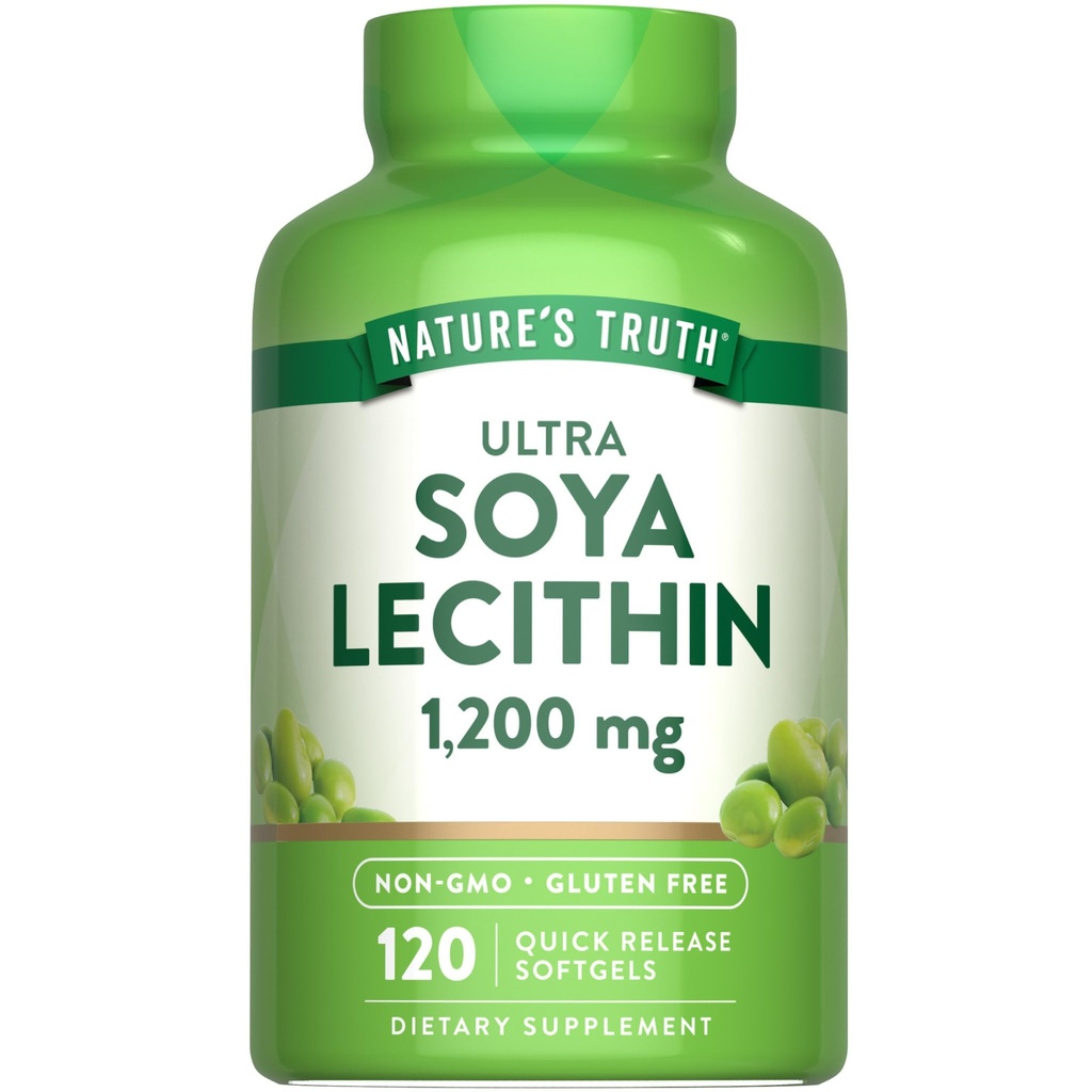 Naturens sannhet Ultra soya Lecithin 1200 mg | 120 Softgels | Ikke-GMO, Glutenfri Supplement