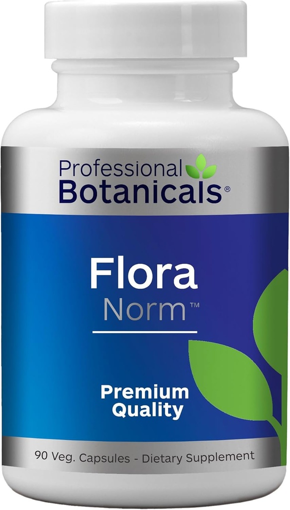 Profesjonelle Botanicals Flora Norm - 12-Strain Potent Vegan Probiotic Mix (10 milliarder CFU / gm.) Støtter Digestive og immune helse 90 vegetariske kapsler