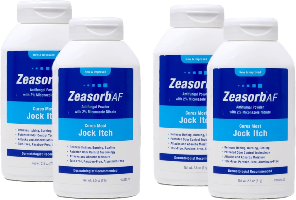 Zeasorb pulver, Jock itch, 2,5 Ounce (4 pakke)