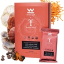 Wise Bar Adaptogen Mushroom ernæringsbarer med Reishi, Lions Mane & Ashwagandha, Økologisk Vegan & Glutenfri Snacks for naturlig fokus, Energi og immunitetsstøtte, Sjokolade Cherry Flavor, 12 greve
