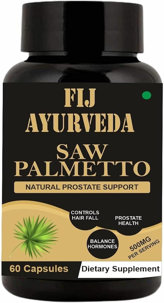 Saw Palmetto ekstrakt kapsler for menn og kvinner 500mg 60 Veg kapsler, naturlig hårvekst for menn og kvinner - (pakke med 1)