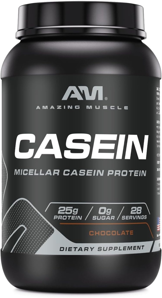Amazing Muskel Casein Protein pulver | Sjokolade Flavor | 25 G Protein | 2 Lb (907 G) | Ikke-GMO |