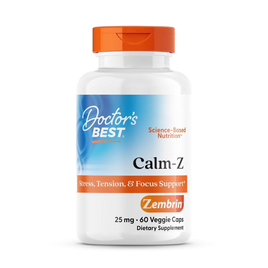 Doktorens beste ro med Zembrin, Stress & Mood Support, 25mg Veggie Caps, 60mg