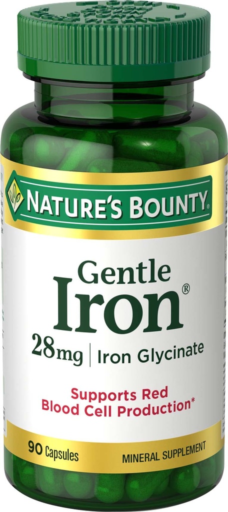 Naturens Bounty Gentle Iron 28 mg 90 kapsler