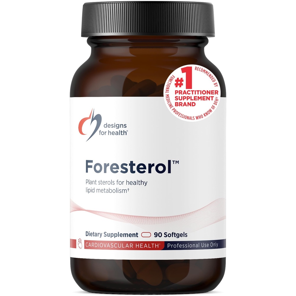 Designs for Helse Plante Sterols og Stanols - Foresterol Stanol Sterol Supplement med Beta-Sitosterol fra barbar Pine - designet for å opprettholde sunne kolesterol nivåer (90 Softgels)
