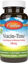 Carlson Niacin-Time 500 mg, vitamin B-3, tidsavsatt, 100 tabletter