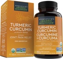 Viva Naturals Turmeric Curcumin, 1500 mg, 120 tabletter - med svart pepper for absorpsjon - for felles støtte og celleforsvar