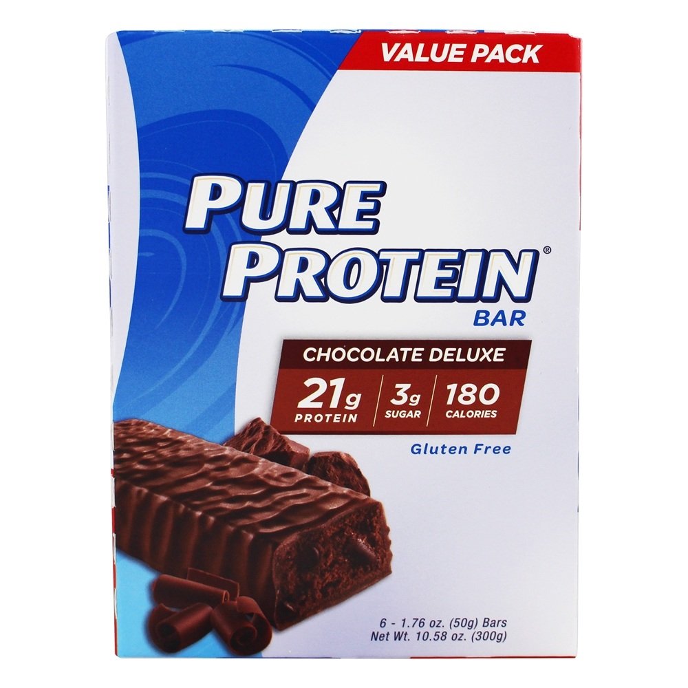 Pure Protein Chokolade Deluxe verdipakke, 6 grev 50 gram bars (pakke med 36 bars)