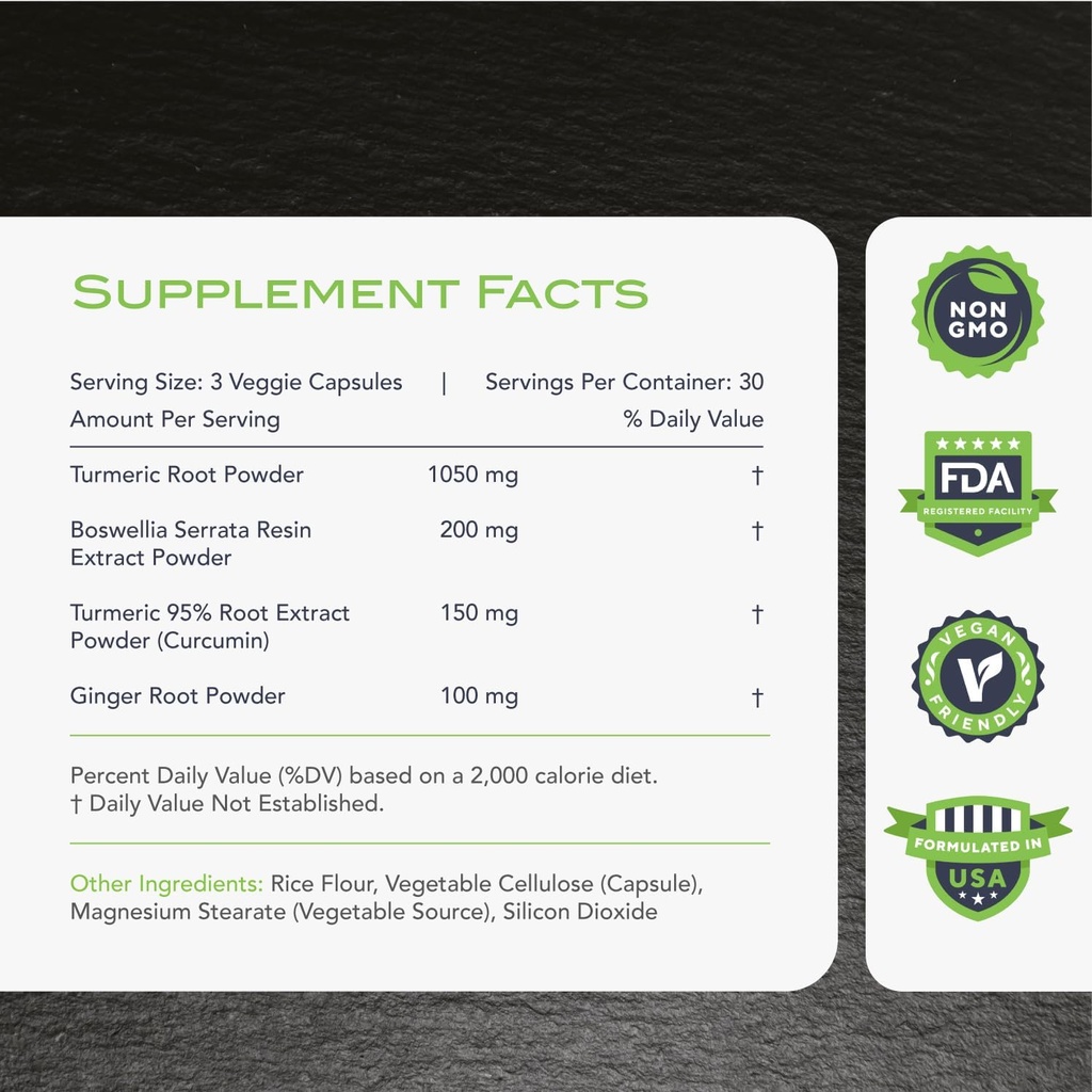 KaraMD Comfort Guard X24 | Joint & Movement Support Supplement | Turmeric Curcumin, Boswellia & Ginger | Ease Muscle Discomfort & Joint Stiffness | Ikke-GMO, Glutenfri & Veganvennlig (4 Pack)