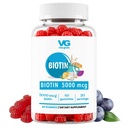 VITA GLOBE Biotin Gummies 5000 mht. - Ekstra styrke hår, hud og negler støtte - blandet Berry Flavor, Vegansk, ikke-GMO Gummy Vitaminer for kvinner og menn - 40 count (Pack of 1)