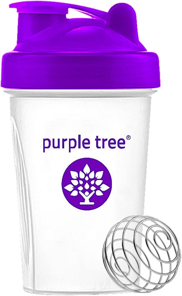 lilla tre Protein Shake Flaske, Leak Proof Mixer Cup med rustfritt stål blande ball | 20 Oz Shaker Blender for Protein, Hydration & Supplement Blander
