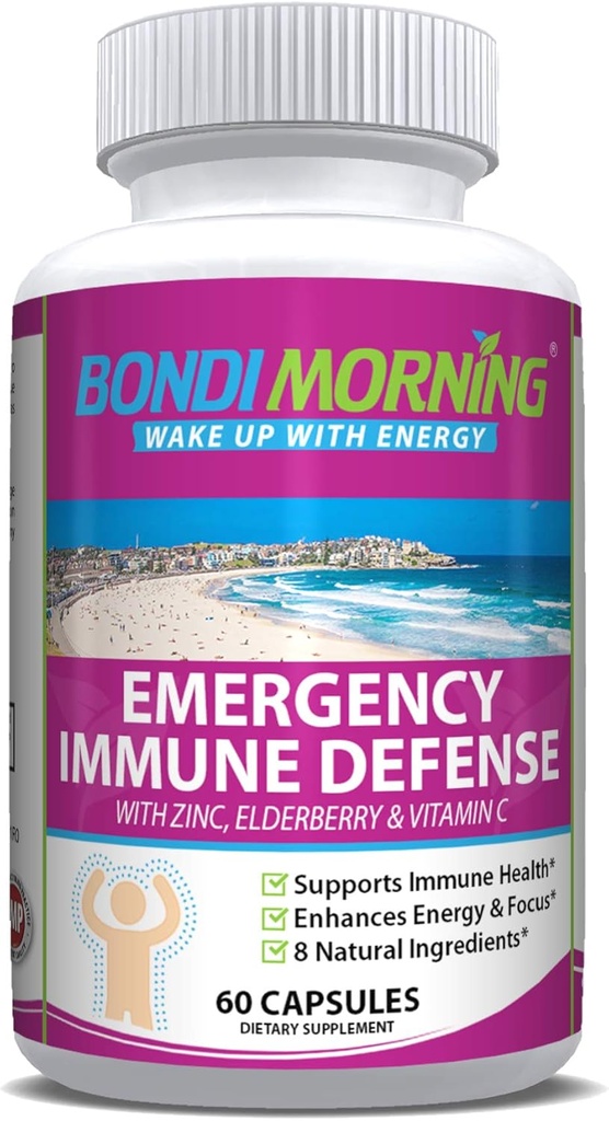 Nødimmunitetsstøtte Vitaminer Kosttilskudd - Vitamin C med sinktabletter + eldrebærekstrakt Bolster immunsystem Response, Digestiv helse, energi og fokus, 60-talls