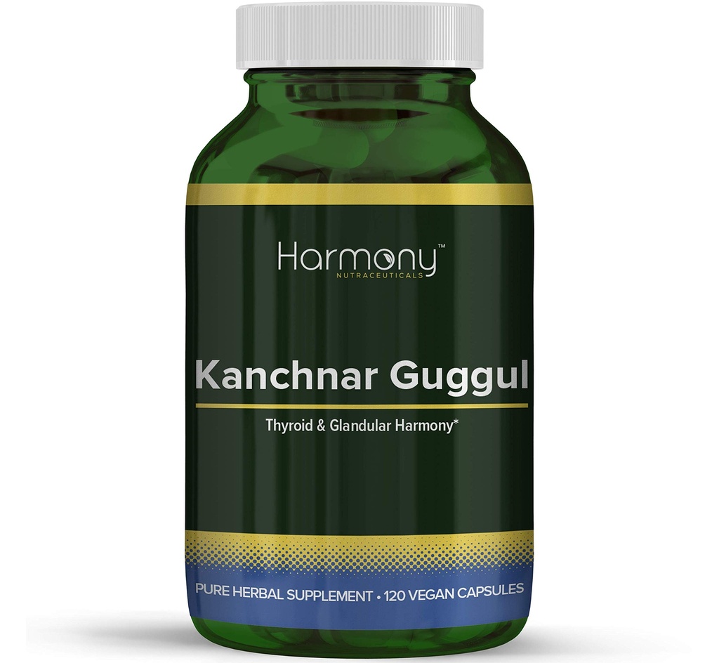 Kanchnar Guggul – Thyroid & Glandular Harmony – 120 Vegan Kapsler – Harmony Nutraceuticals Guggul Resin