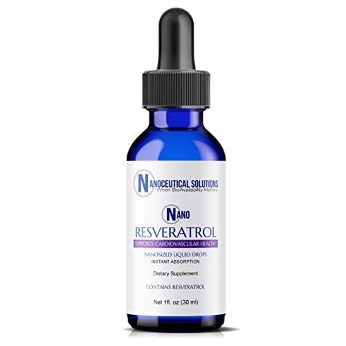 Nano Liquid Resveratrol Trans Resveratrol Supplement for Hjerne- og hjertehelse | Ultra-effektiv absorpsjon, opp til 8 ganger høyere enn Resveratrol kapsler | 30 Services