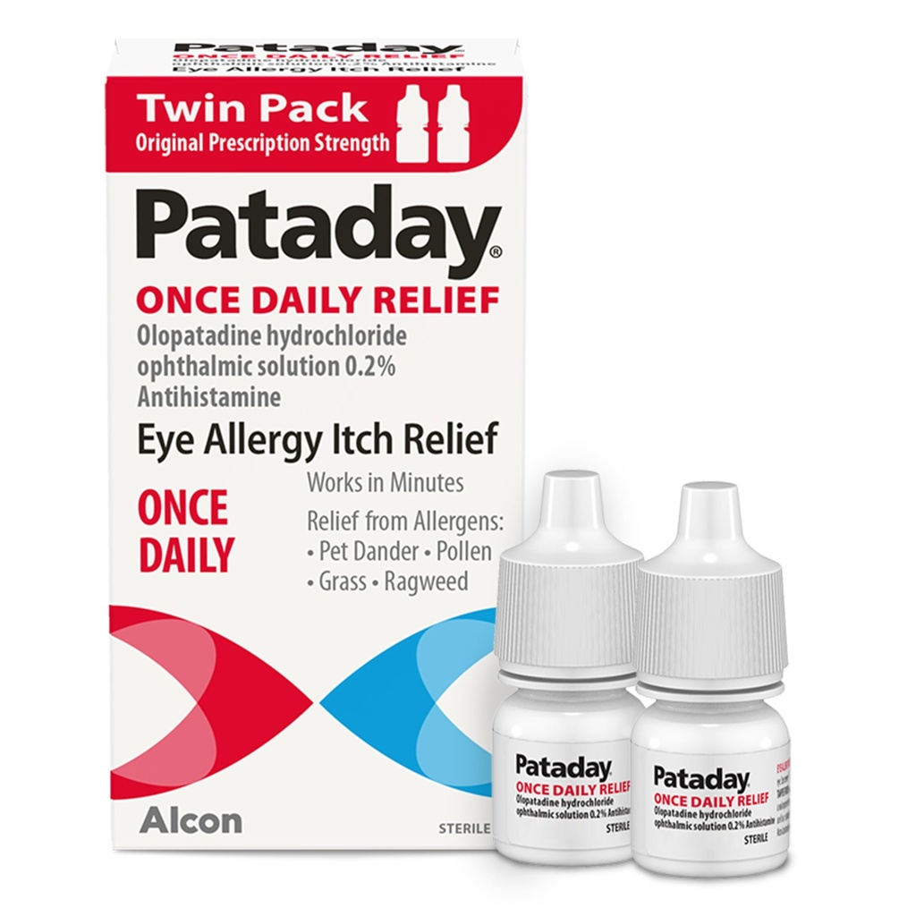 Pataday En gang daglig relief Allergy Eye Drops by Alcon, for Eye Allergy Itch Relief, 2,5 ml (pakke med 2)