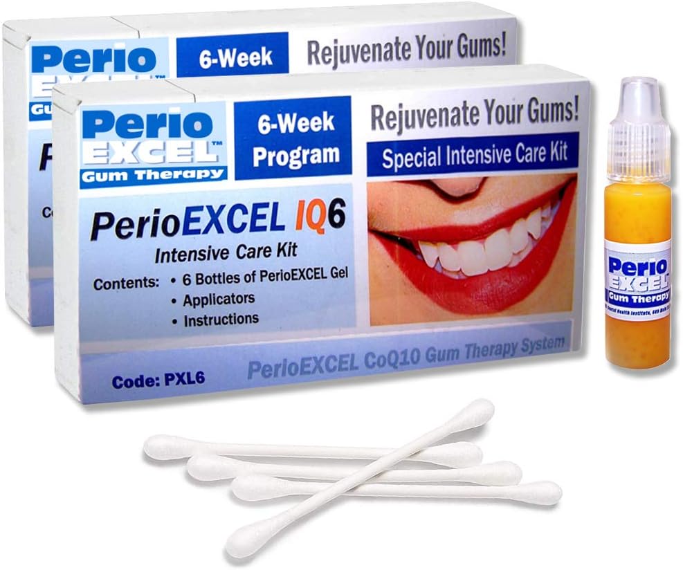 SDC - PerioEXCEL IQ6 DuoPack Intensiv Care 12-Week Gum Therapy Kit med CoQ10 Gum Gel
