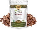 Organic Way Hawthorn Berries Cut & Sifted (Crataegus monogyna) - Europeisk Wild-Harvest Organic & Kosher Certified | Vegansk, Ikke GMO & Glutenfri |