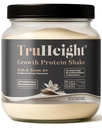 TruHeight Growth Protein Shake (Vanilla Ice Cream Flavor, Whey) Vekst og utvikling Protein pulver for barn og tenåringer - Vekt gevinst drinker - estimert av pediatrikere, Picky Eater Vitamin, Alder 4+