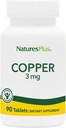 NaturesPlus Kobber 3 mg - 90 tabletter - Støtter total velvære - Glutenfri - 90 Services