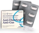 Foster & Thrive Loperamide Hydrochloride og simetikon Anti-Diarreal Anti-Gas Multi-Symptom Relief, 48 Caplets, behandling av diarrea, gass, utblåsing, Kramper og trykk, 12 Caplets (Pack of 4)