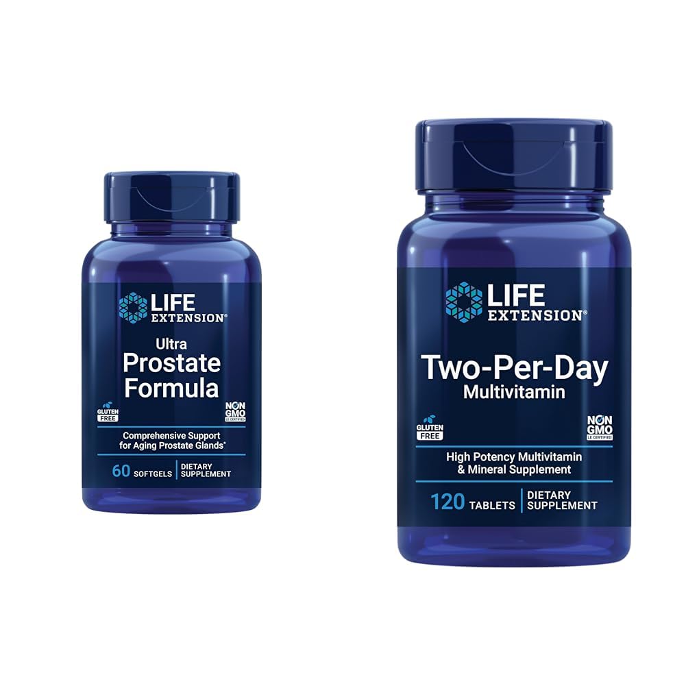 Livsforlengelse Ultra Prostata Formula, Sag Palmetto for menn, pygeum, stingende Nettle Root, lycopen & Two-Per-Day høy potens Multi-Vitamin & Mineral Supplement - Vitaminer, Mineraler
